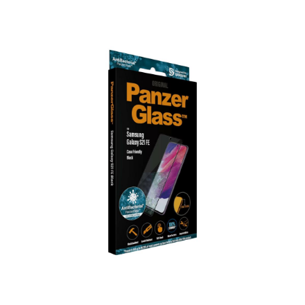 PanzerGlass | Samsng | Galaxy S21 FE CF | Hybrid glass | Black | Antibacterial; Works with in-screen fingerprint reader; Full frame coverage; Rounded edges | Screen Protector