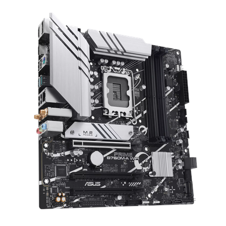 Asus | PRIME B760M-A WIFI | Processor family Intel | Processor socket LGA1700 | DDR5 | Supported hard disk drive interfaces M.2, SATA | Number of SATA connectors 4