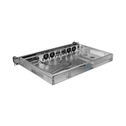 Lanberg Rackmount server chassis ITX 300/10 19"/1U | SC01-3001-10B | Black