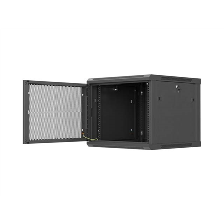 Lanberg Wall mounted installation cabinet 19" 9U 600X600 | WF01-6609-23B | Black