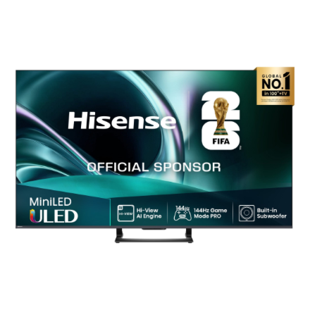 Hisense ULED MiniLED Smart TV 4K | 55U7Q | 55 | Smart TV | UHD | Black