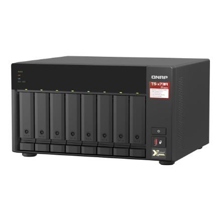 QNAP | 8-Bay QTS and QuTS hero NAS | TS-873A-8G | Up to 8 HDD/SSD Hot-Swap | AMD Ryzen | Ryzen V1500B Quad-Core | Processor frequency 2.2 GHz | 8 GB | DDR4