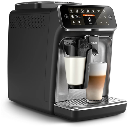 Philips Coffee maker | EP4346/71 4300 Series | Pump pressure 15 bar | Built-in milk frother | Fully Automatic | 1500 W | Black