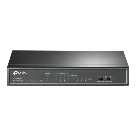 TP-LINK | Switch | TL-SF1008LP | Unmanaged | Desktop | 10/100 Mbps (RJ-45) ports quantity 8 | Power over Ethernet (PoE) ports quantity 4 | Power supply type External