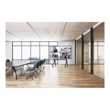 Neomounts Floor stand | FL50-575BL1 TV trolley | Adjustable Height | 65-110 " | Maximum weight (capacity) 125 kg | Black