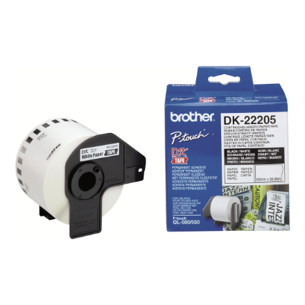 Brother | DK-22205 Continuous Length Paper Label | White | DK | 30.5 m