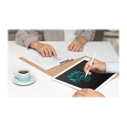 Xiaomi | Mi LCD Writing Tablet | 13.5 " | LCD | Black Board/Green Font | It has no memory - you write one page, then delete it completely with one button; The life of the button battery is about a year when the display is cleared 100 times a day