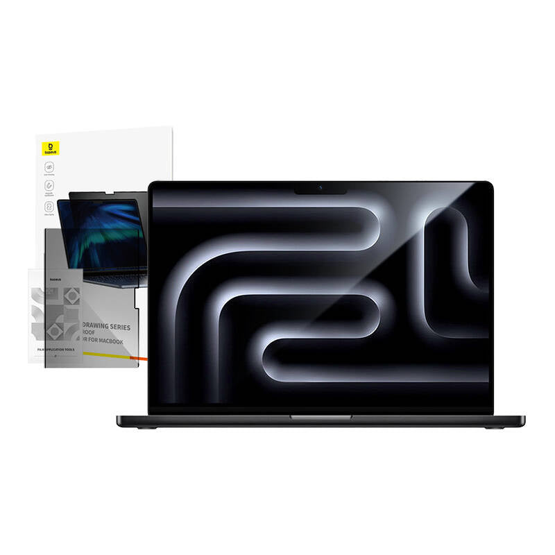 Baseus Magic Drawing magnetic protective privacy overlay for MacBook Pro 13" (2022) + cleaning kit (transparent) - Product Image 5