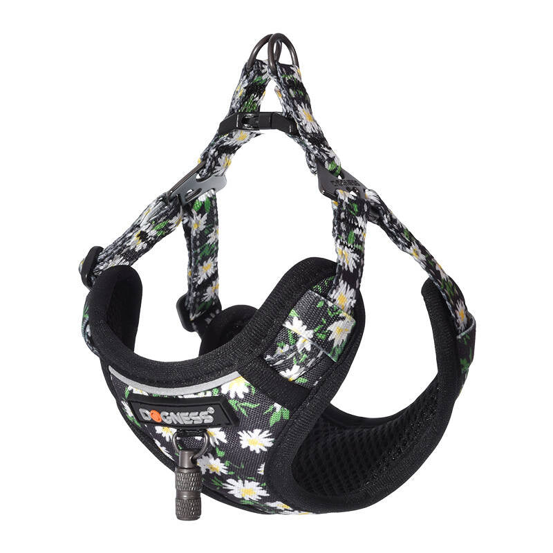 Dogness walking set leash 1,5m+harness for dog (multicolor) - Product Image 2
