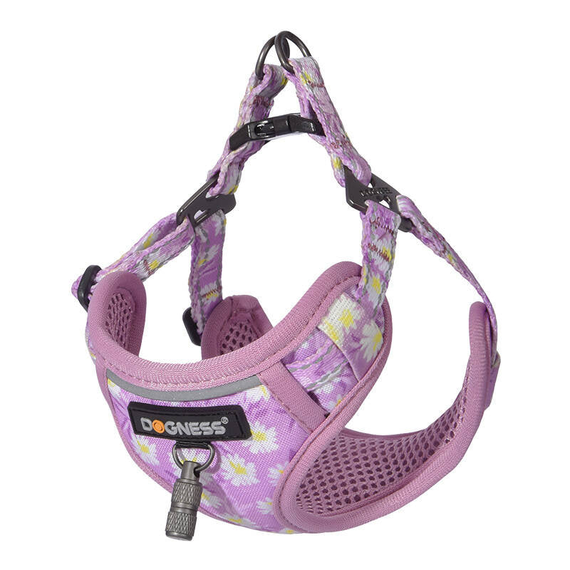 Dogness walking set leash 1,5m+harness for dog (pink) - Product Image 2