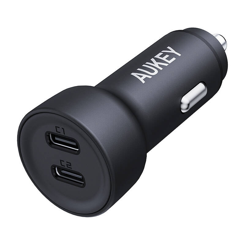 Car Charger Aukey CC-Y23, 2xUSB-C, 65W (black) - Product Image 1