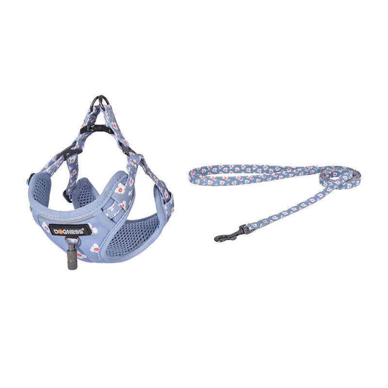Dogness cat leash 1,5m+harness walking set (light blue) - Product Image 1