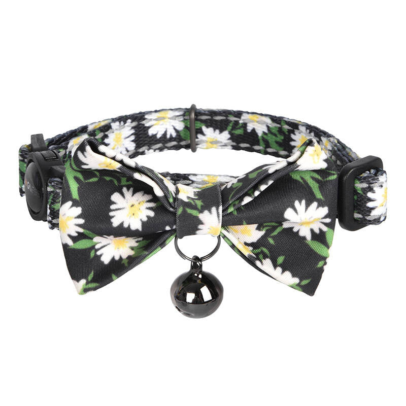 Collar set Dogness for cats 2 pcs (Daisy Black/Waterproof Red) - Product Image 2