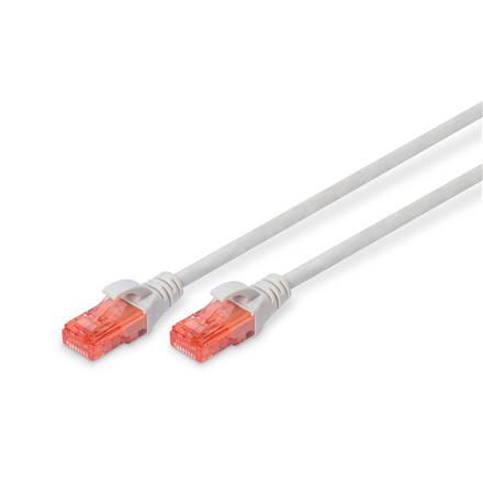 CAT 6 U-UTP | Patch cord | PVC AWG 26/7 | Transparent red colored plug for easy identification of Category 6 (250 MHz) |