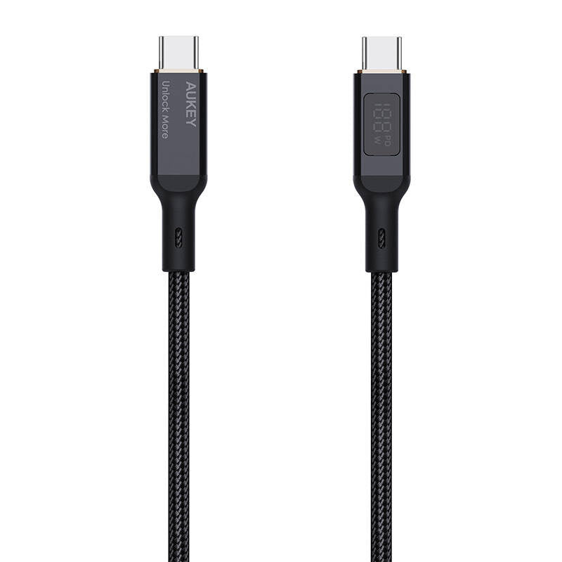 USB-C to USB-C Cable Aukey CB-MCC102, 100W, 1.8m (black) - Product Image 2
