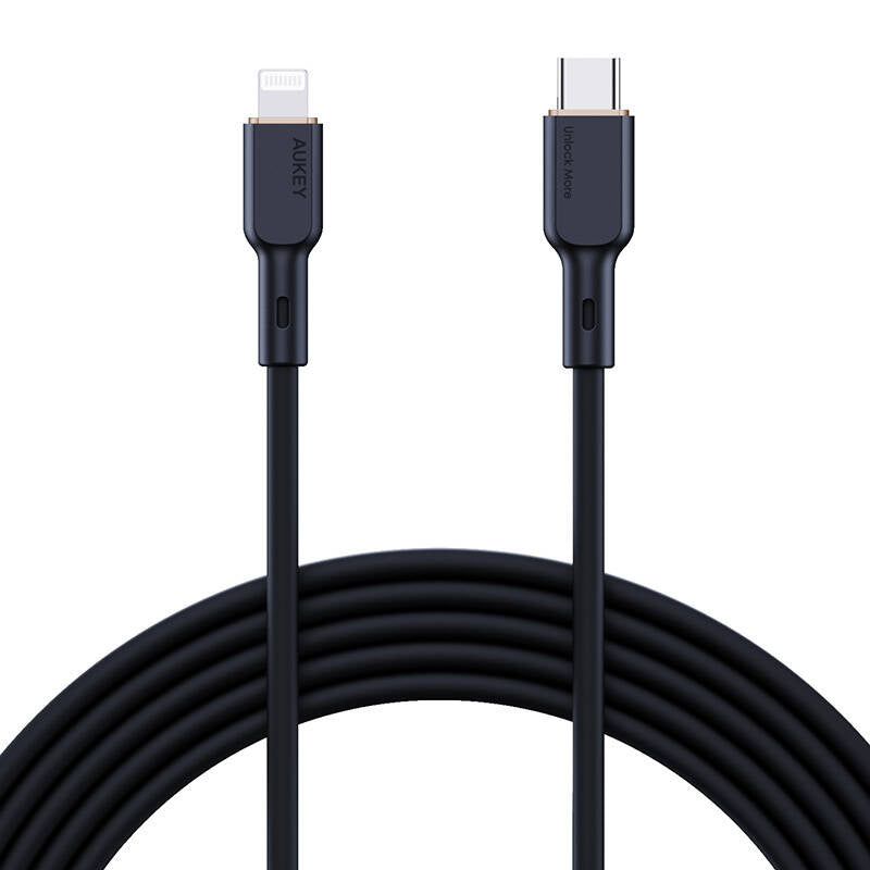 USB-C to Lightning Cable Aukey CB-SCL1, 27W, 1m (black) - Product Image 1