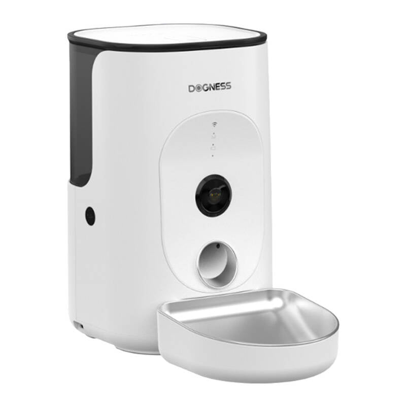 Dogness F15 WiFi 4L smart food dispenser with camera with stainless steel bowl (white) - Product Image 2