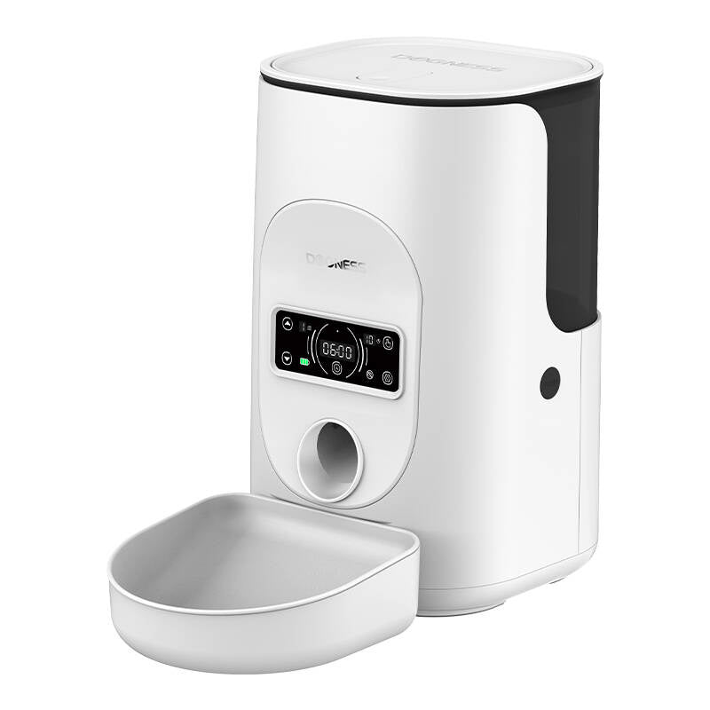 Dogness F17 4L smart food dispenser with plastic bowl (white) - Product Image 1