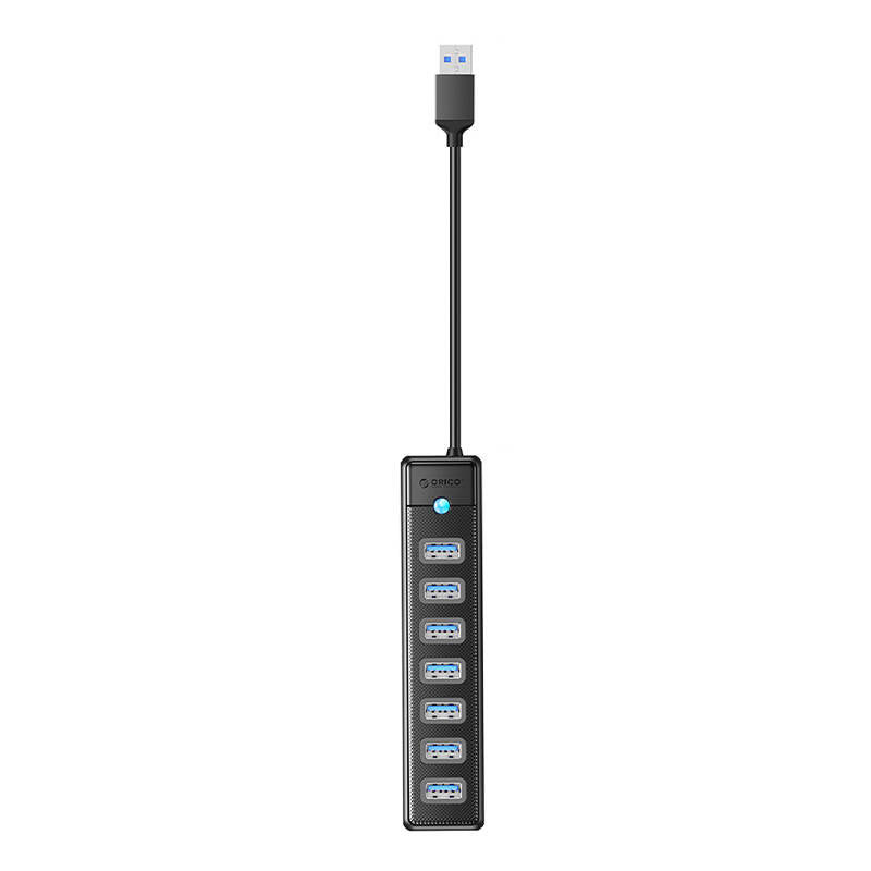 Orico PW7U USB to 7x USB 3.0 Hub Adapter (black) - Product Image 1