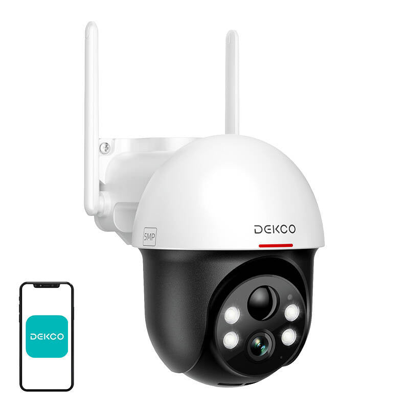 IP Outdoor camera with solar panel DEKCO DC9L 5MP 355°