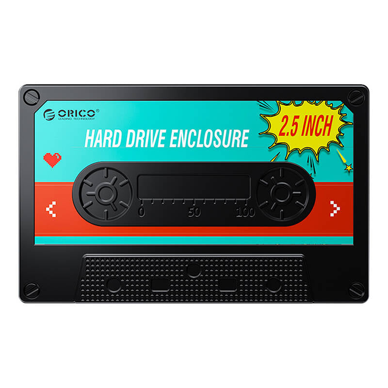 Orico 2580 HDD/SSD 2.5" drive enclosure, 5Gbps, USB-A to USB Micro-B (black) - Product Image 1