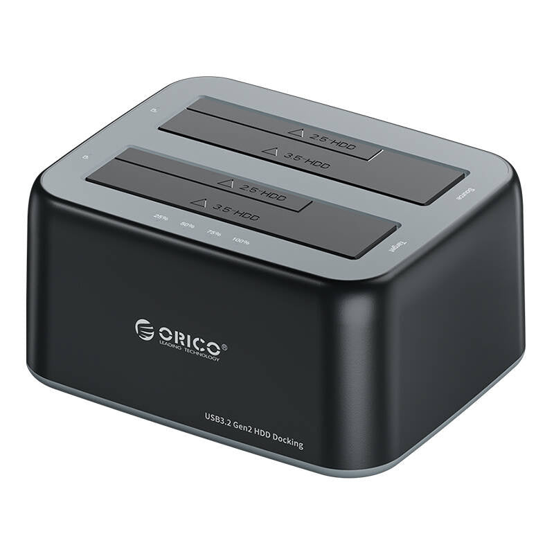 Orico docking station for 2.5" / 3.5" HDD / SSD, 5Gbps, USB-A to USB-B with cloning function (black) - Product Image 1