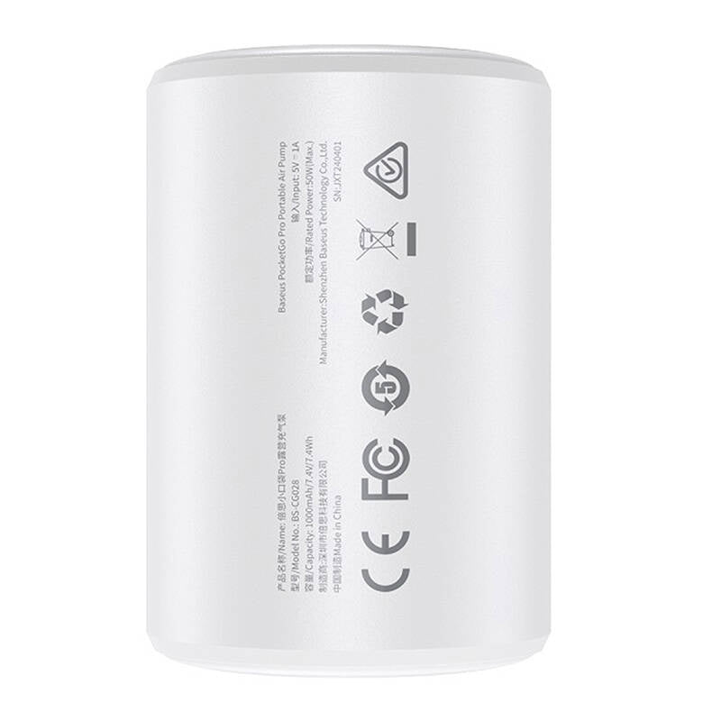 Baseus PocketGo Portable Pump (white) - Product Image 3