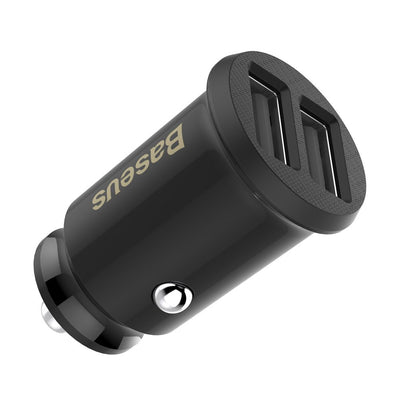 Baseus Grain Car Charger CCALL-ML01 mini charger 2x USB-A 3.1A - black
