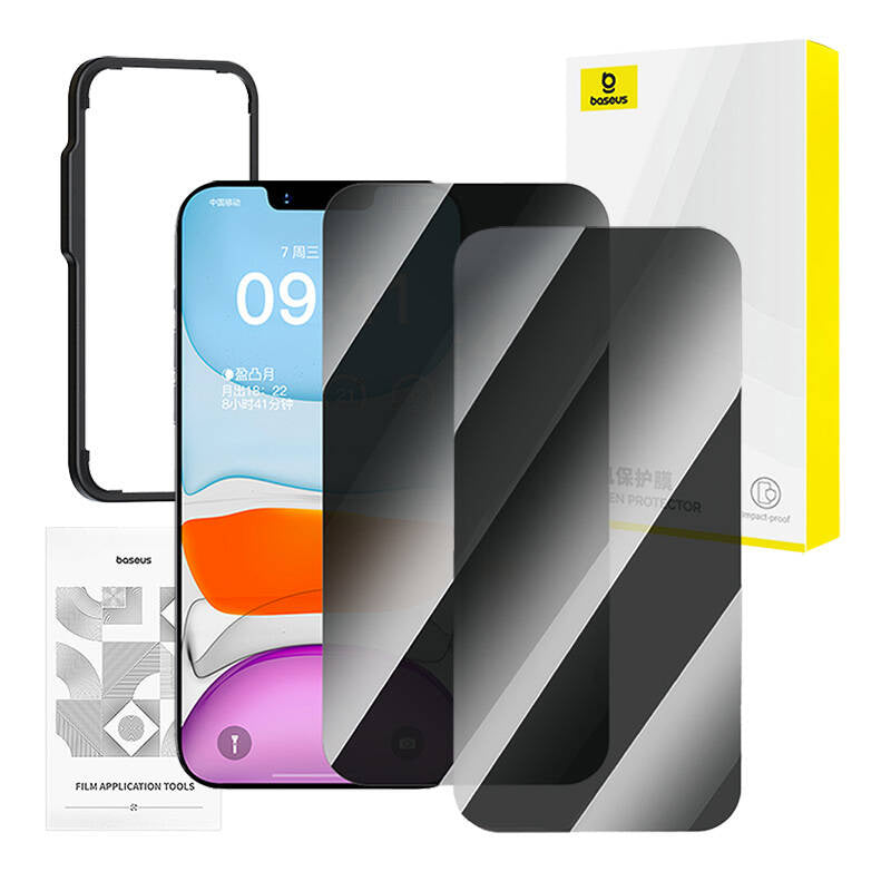 Baseus privacy tempered glass Superior for iP 11Pro/X/XS +2x cleaning kit i EasyStick - Product Image 5