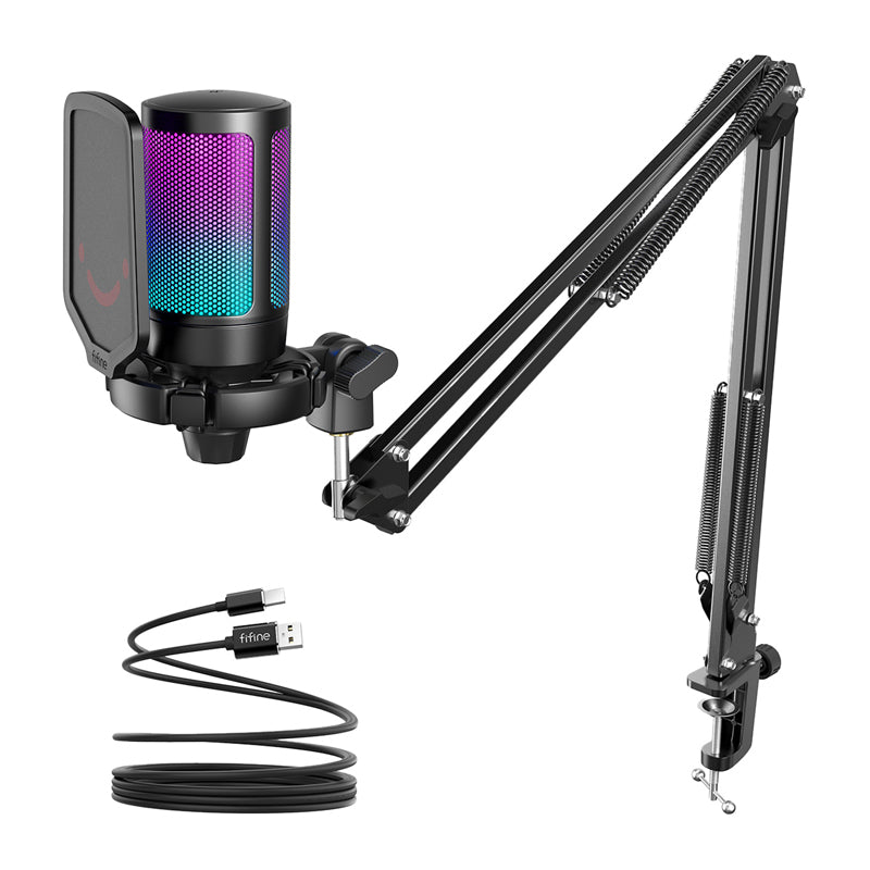 Fifine A6T tripod gaming microphone (black) - Image 2