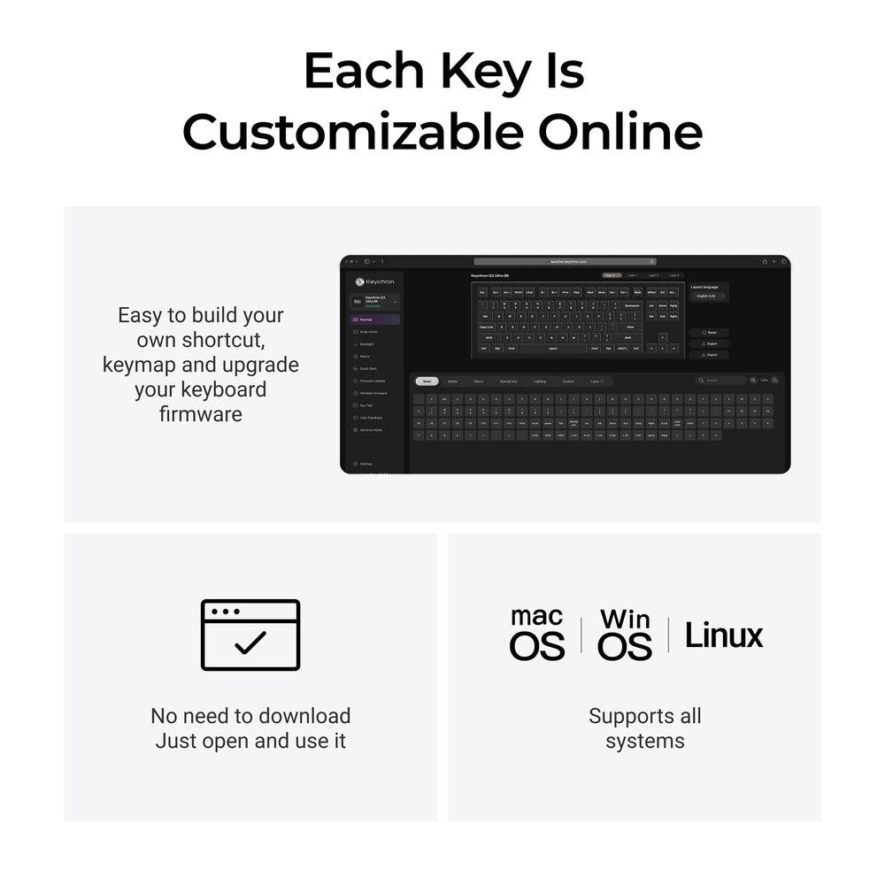 KEYBOARD WRL Q3 ULTRA/BLACK Q3U-M1 KEYCHRON