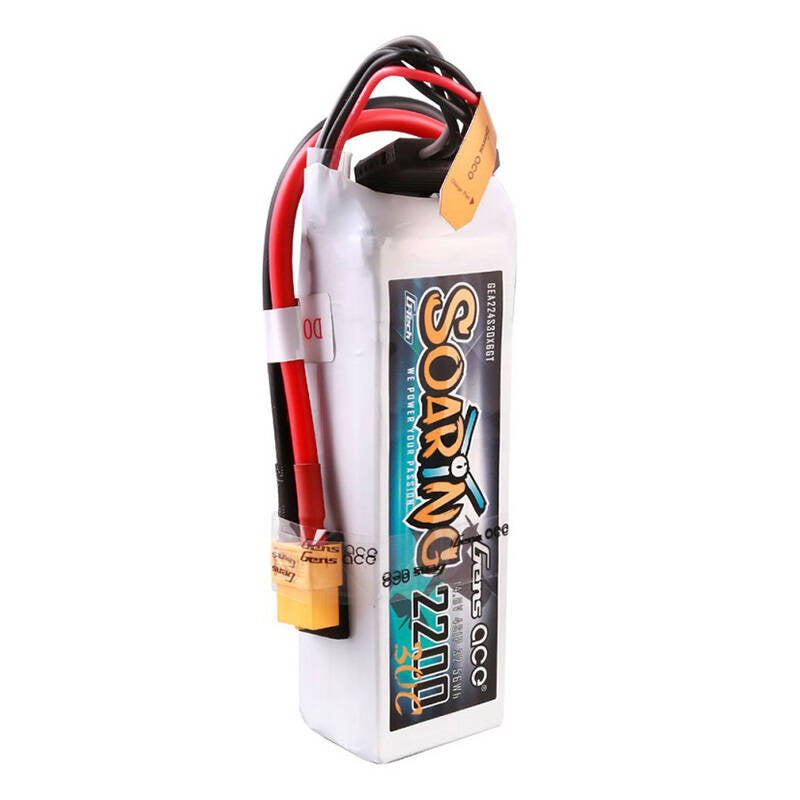 Gens ace G-Tech Soaring 2200mAh 14.8V 30C 4S1P Lipo Battery Pack with XT60 plug - Product Image 3