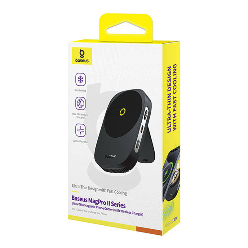 Baseus MagPro II Ultra-Thin Phone Cooler with charger (black) - Product Image 7