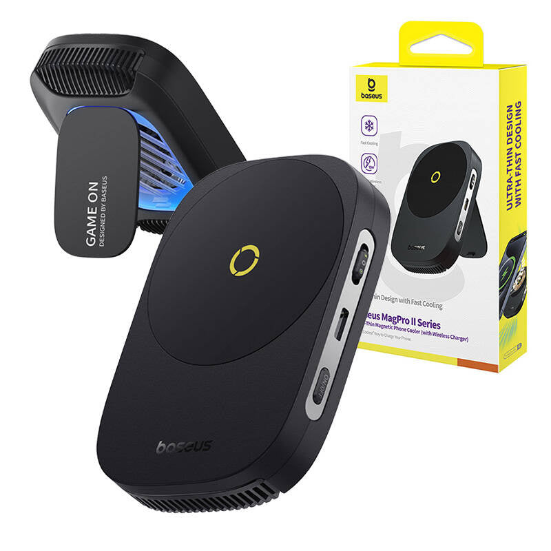 Baseus MagPro II Ultra-Thin Phone Cooler with charger (black) - Product Image 9