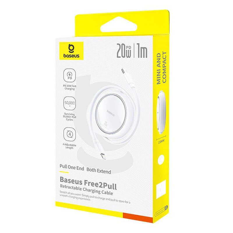 Baseus Free2Pull Cable USB-C to iP 20W (white) - Product Image 6