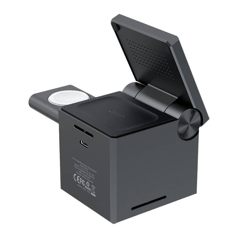 Choetech T632-F 3-in-1 15W inductive charger (black) - Product Image 3