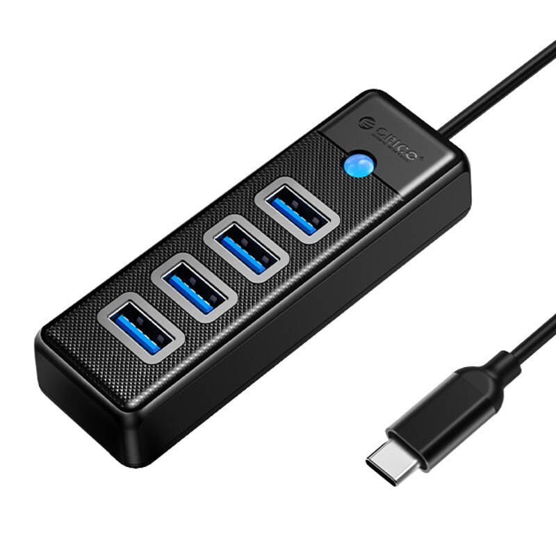 Orico HUB USB-C to 4x USB 3.0 5Gbps 0,15m Black - Product Image 1