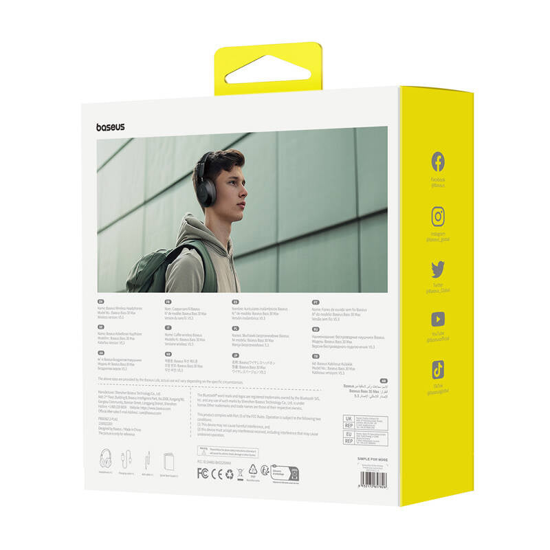 Baseus Bass 30 Max Wireless Headphones (black) - Product Image 8