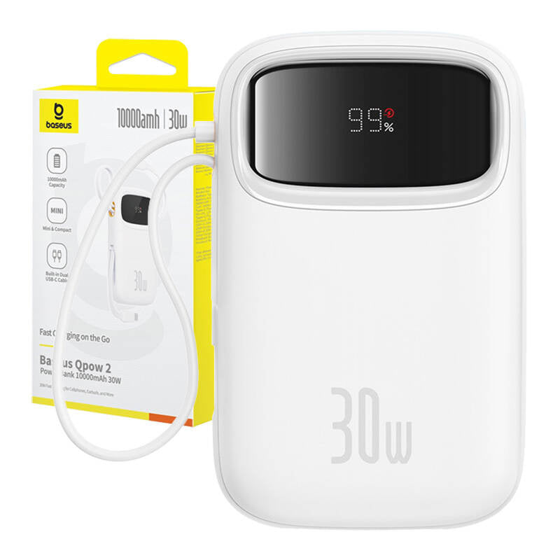 Baseus QPow 2 10000mAh 30W powerbank (white) - Product Image 9