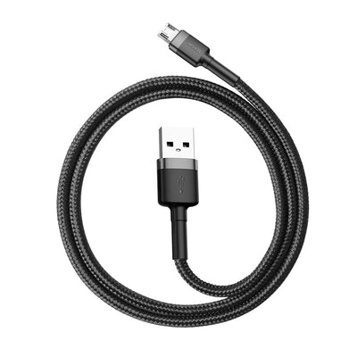 Baseus Cafule Cable CAMKLF-AG1 USB-A / micro USB 2.4A 0.5 m - black-gray