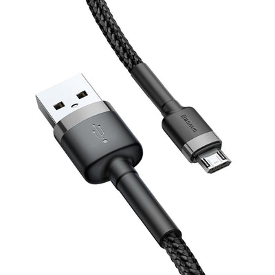 Baseus Cafule Cable CAMKLF-AG1 USB-A / micro USB 2.4A 0.5 m - black-gray