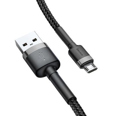 Baseus Cafule Cable CAMKLF-CG1 USB-A / micro USB 1.5A 2 m - black-gray