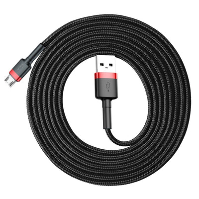 Baseus Cafule Cable CAMKLF-C91 USB-A / micro USB 1.5A 2 m - black and red
