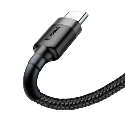 Baseus Cafule Cable durable nylon cable USB / USB-C QC3.0 2A 2M black-gray (CATKLF-CG1)