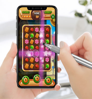 Baseus Golden Cudgel ACPCL-0S double-sided stylus for tablets, phones with gel pen - silver