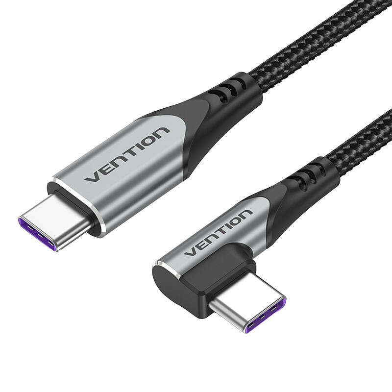 Vention TAKHF USB-C auf USB-C 5A Winkelkabel (grau)