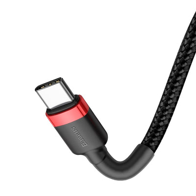 Baseus CATKLF-H91 USB-C - USB-C PD QC cable 60W 3A 480Mb/s 2m - black and red