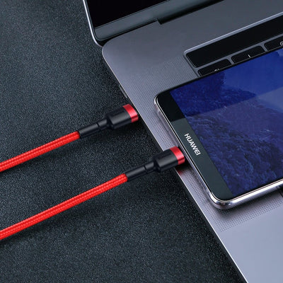 Baseus CATKLF-H91 USB-C - USB-C PD QC cable 60W 3A 480Mb/s 2m - black and red