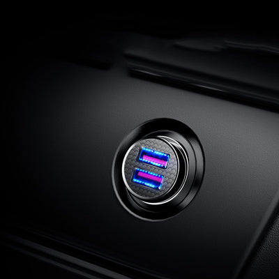 Baseus Circular smart car charger 2x USB QC3.0 Quick Charge 3.0 SCP AFC 30W black (CCALL-YD01)