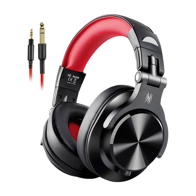 Oneodio A71 Wired Headphones (Black and Red) - Product Image 2